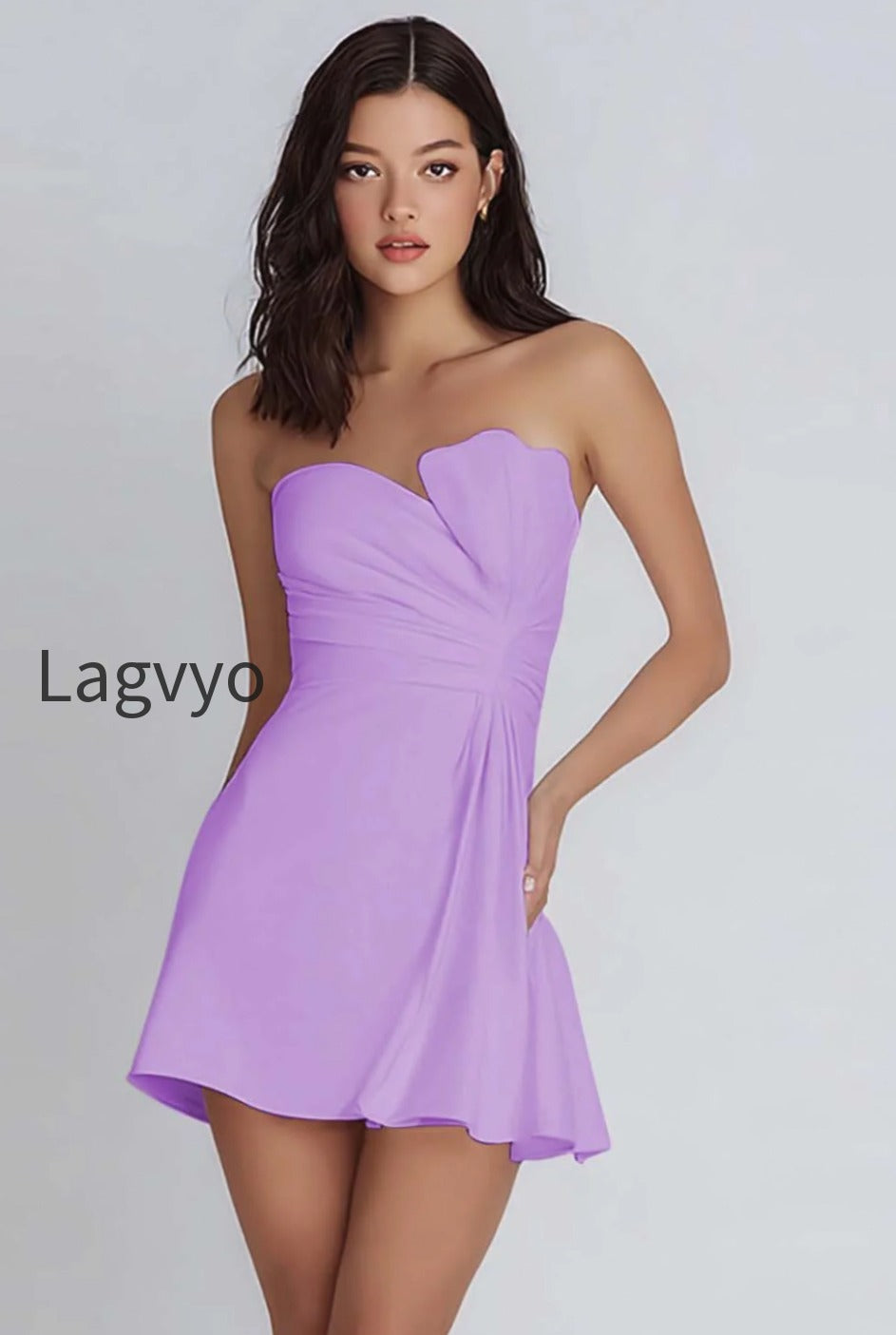 ivory-strapless-satin-ruched-short-a-line-graduation-dress