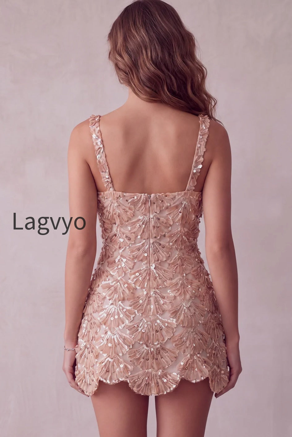 ivory-sparkly-sequin-floral-tight-short-a-line-homecoming-dress