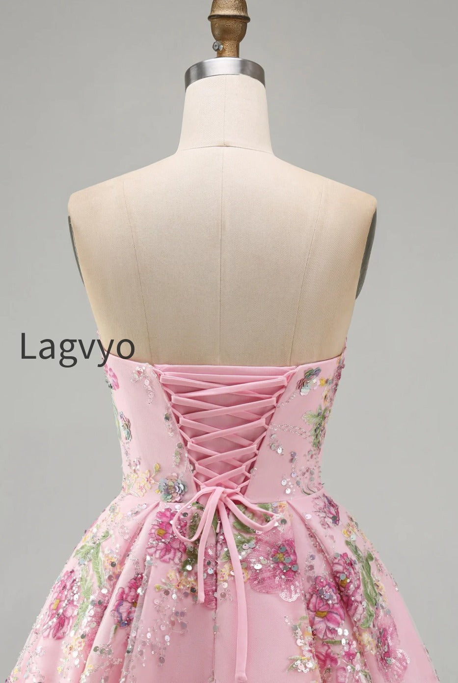 sparkly-pink-floral-beaded-a-line-short-strapless-homecoming-dress