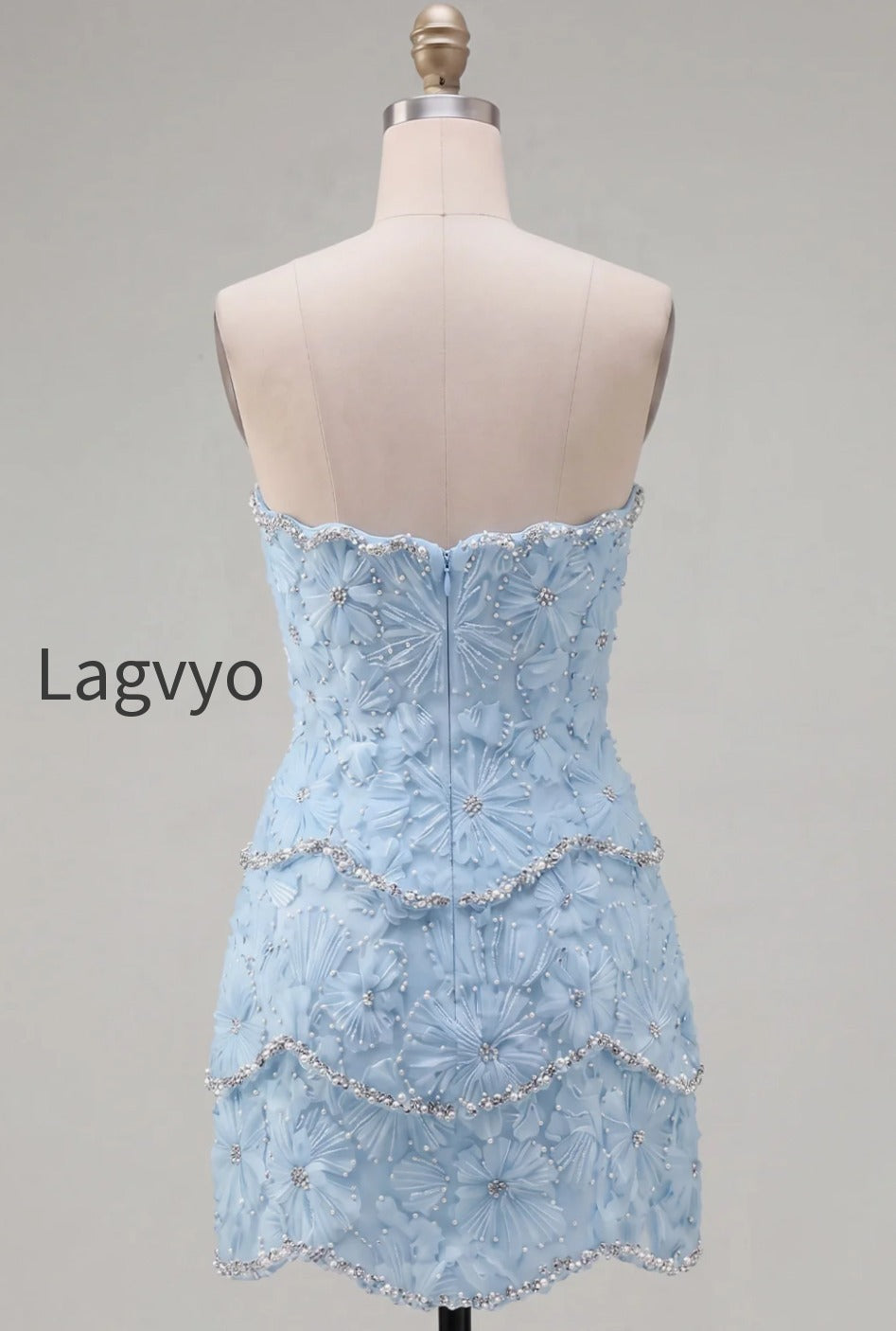 sparkly-pink-floral-tight-short-strapless-homecoming-dress-with-pearls