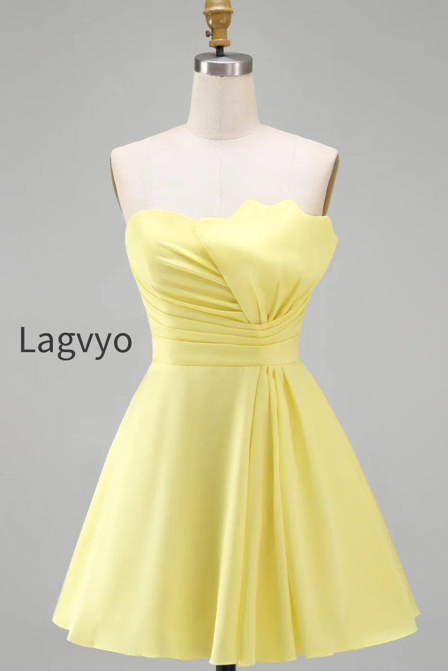 ivory-strapless-satin-ruched-short-a-line-graduation-dress