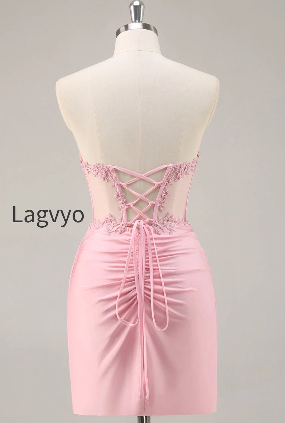 pink-strapless-bodycon-corset-short-homecoming-dress-with-lace