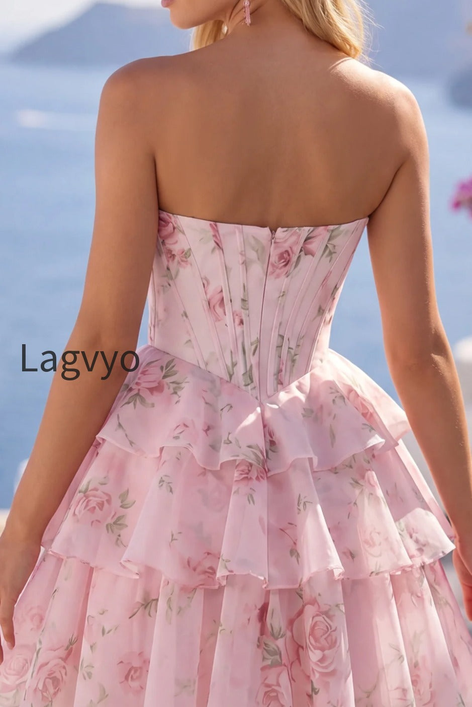 yellow-a-line-floral-corset-short-fringed-strapless-homecoming-dress-with-ruffles