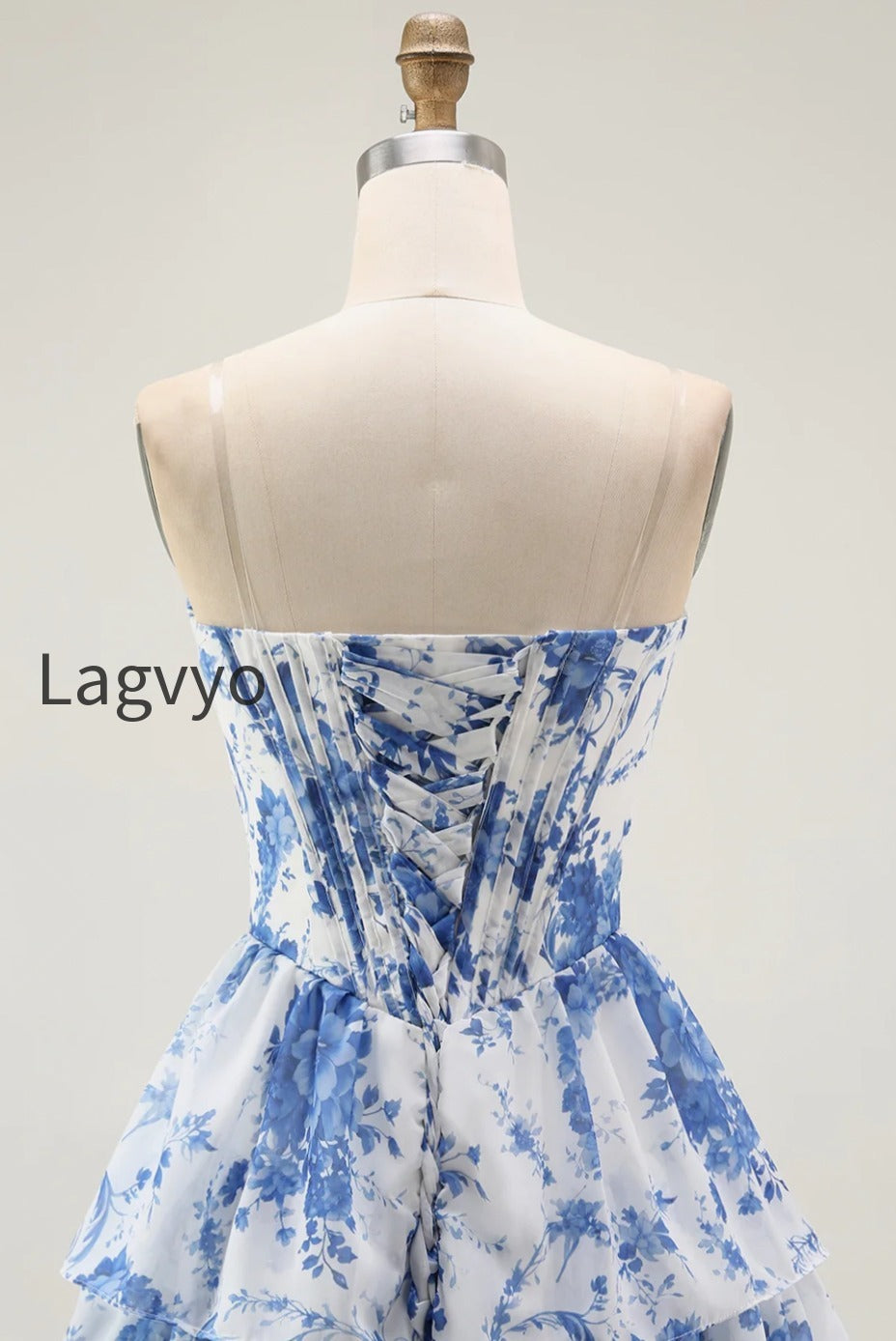 white-blue-floral-a-line-corset-short-homecoming-dress-with-ruffles