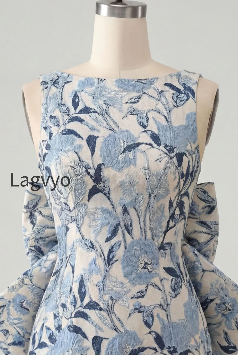 floral-pink-green-tight-boat-neck-short-homecoming-dress-with-bow