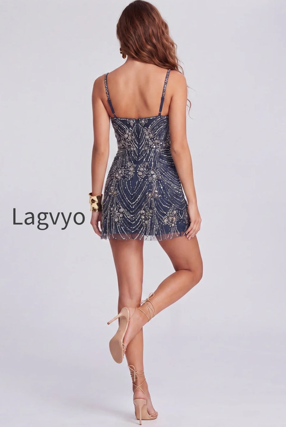 beaded-thick-straps-sparkly-navy-short-cocktail-dress