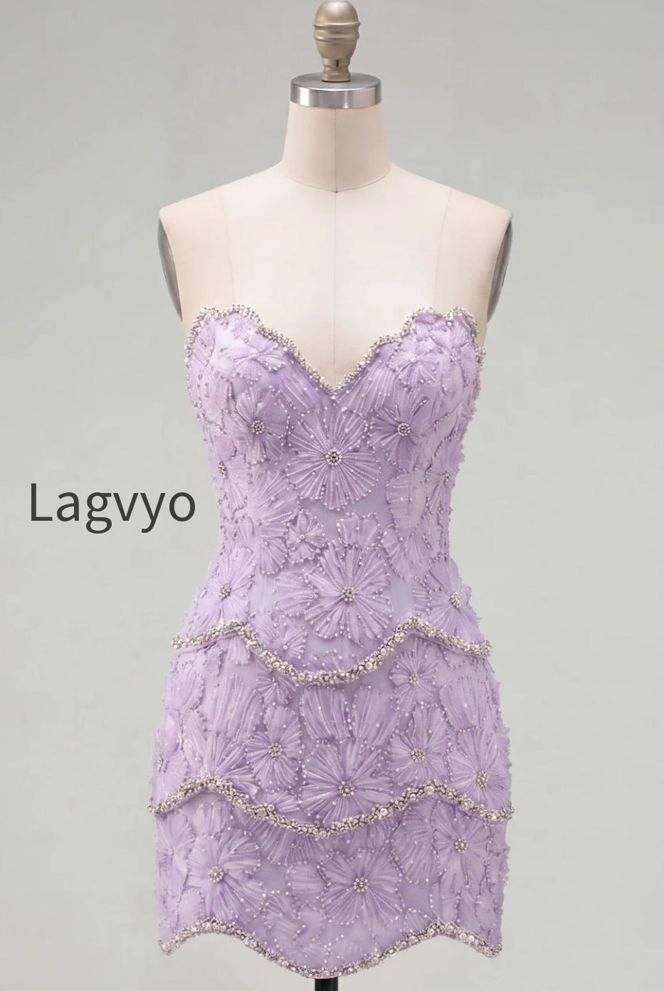 sparkly-pink-floral-tight-short-strapless-homecoming-dress-with-pearls