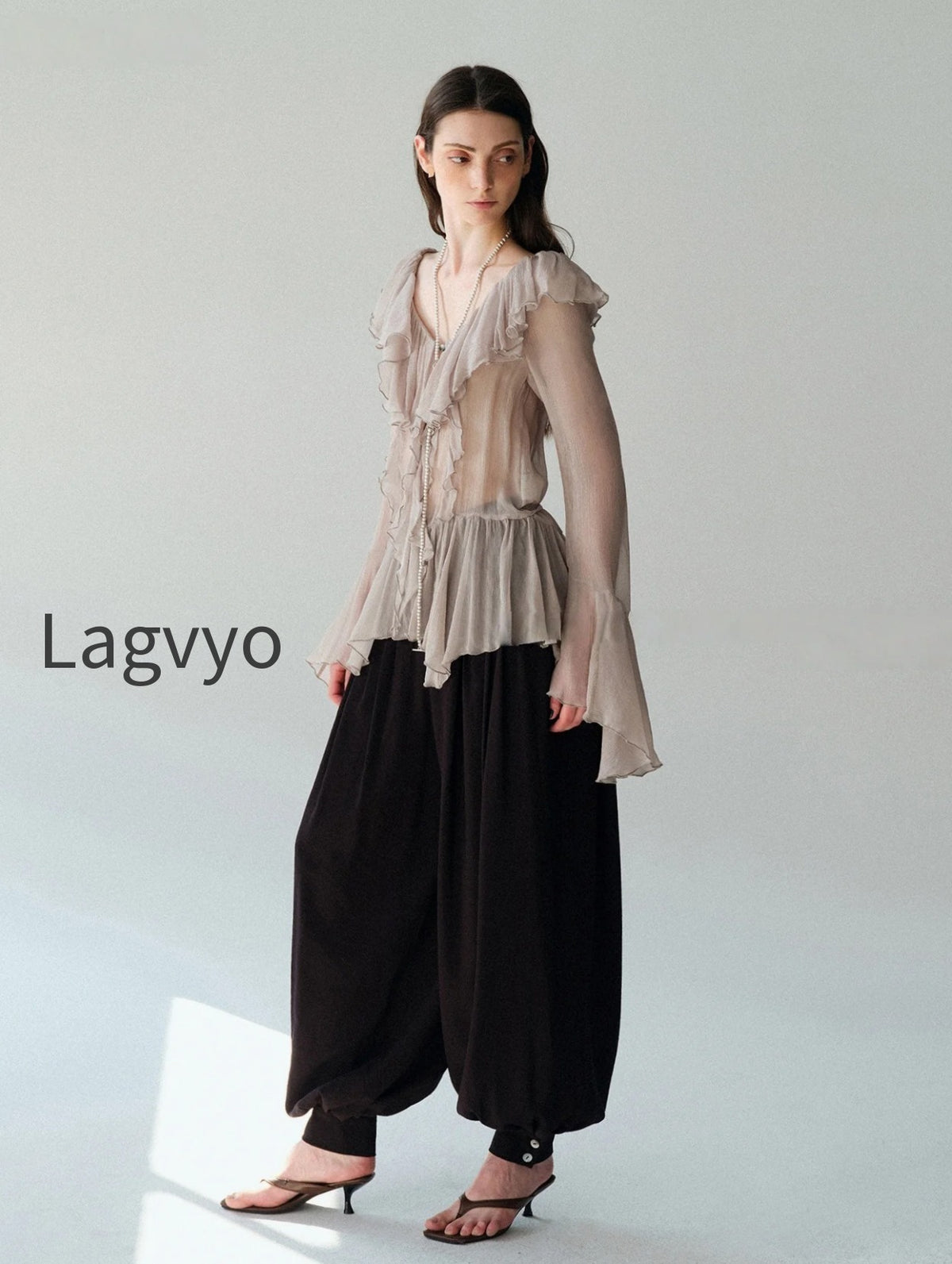 luxury-cupro-blend-ruffle-v-neck-blouse-draped-bell-sleeve-romantic-top