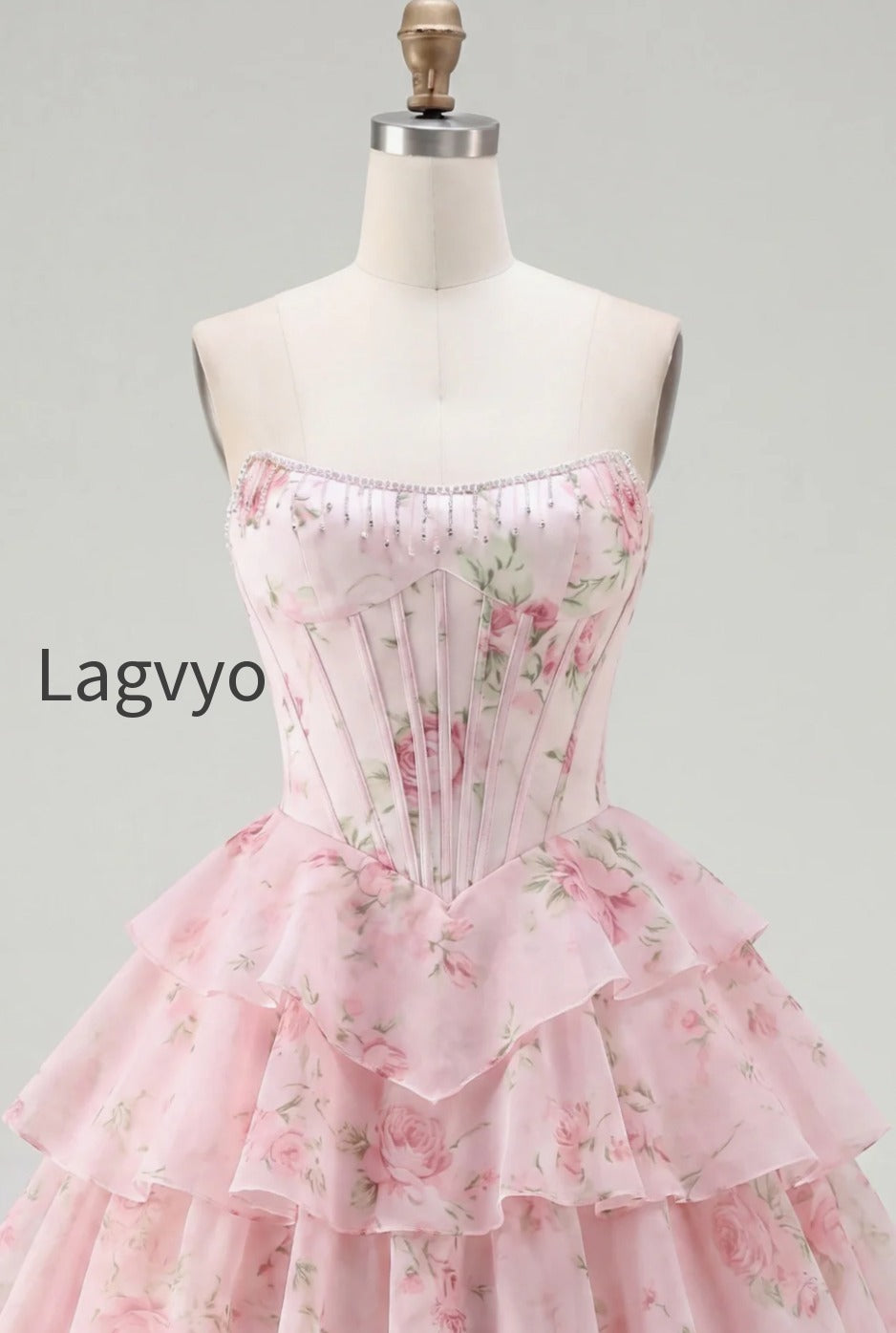 yellow-a-line-floral-corset-short-fringed-strapless-homecoming-dress-with-ruffles