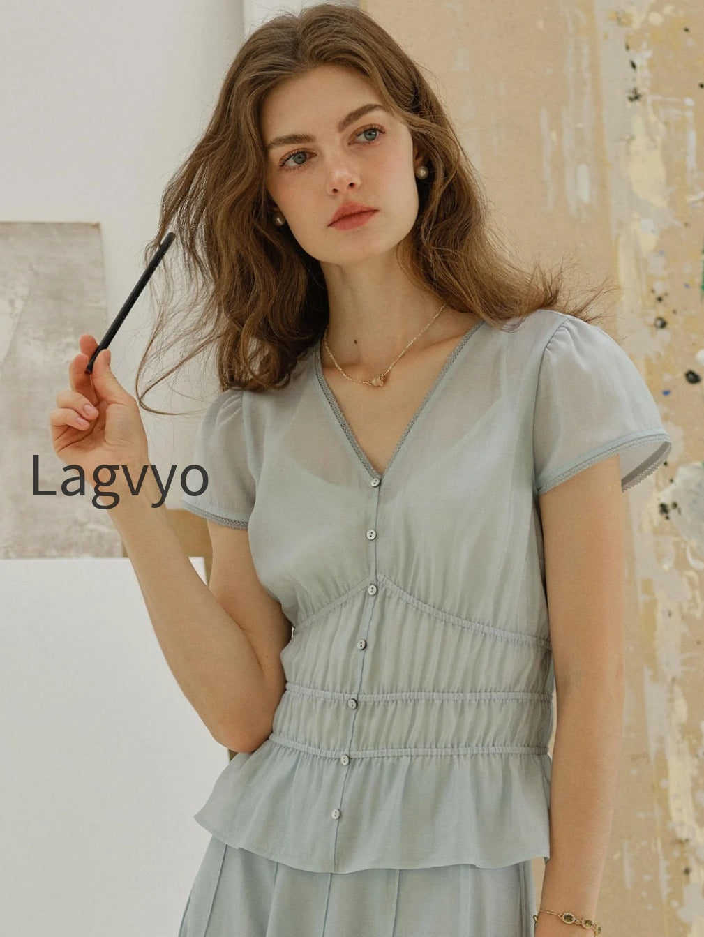 bella-v-neck-smocking-blouse