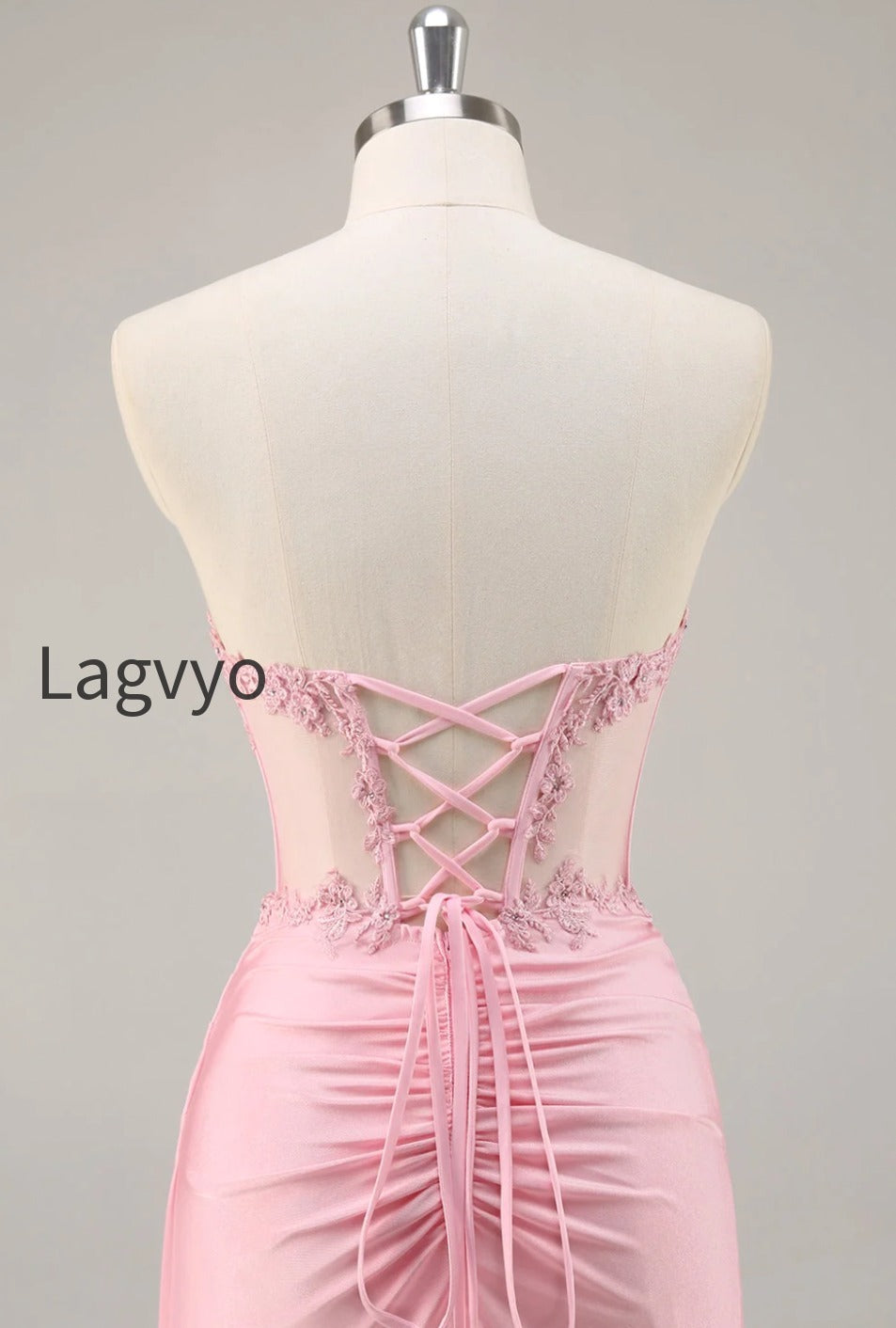 pink-strapless-bodycon-corset-short-homecoming-dress-with-lace