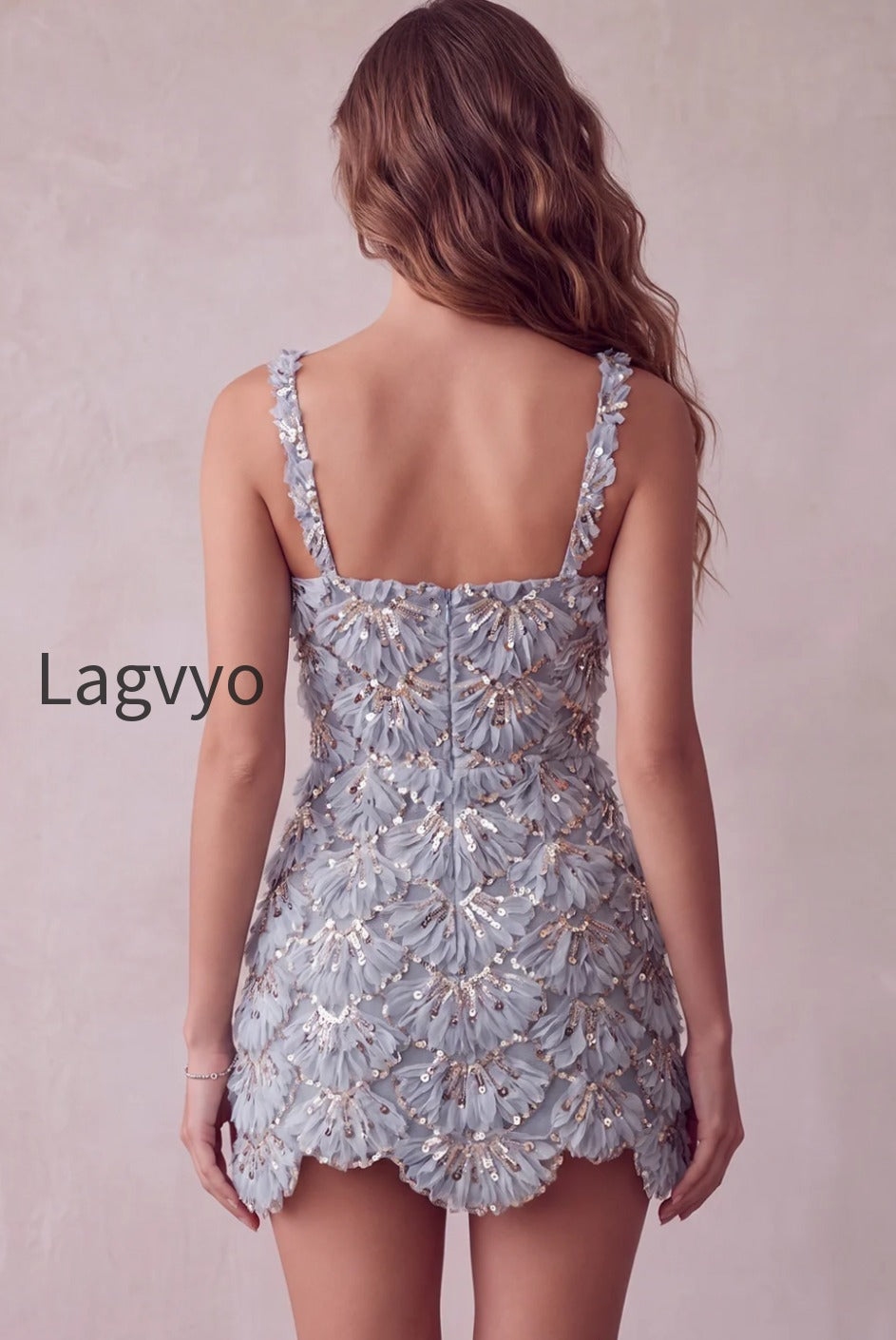 ivory-sparkly-sequin-floral-tight-short-a-line-homecoming-dress