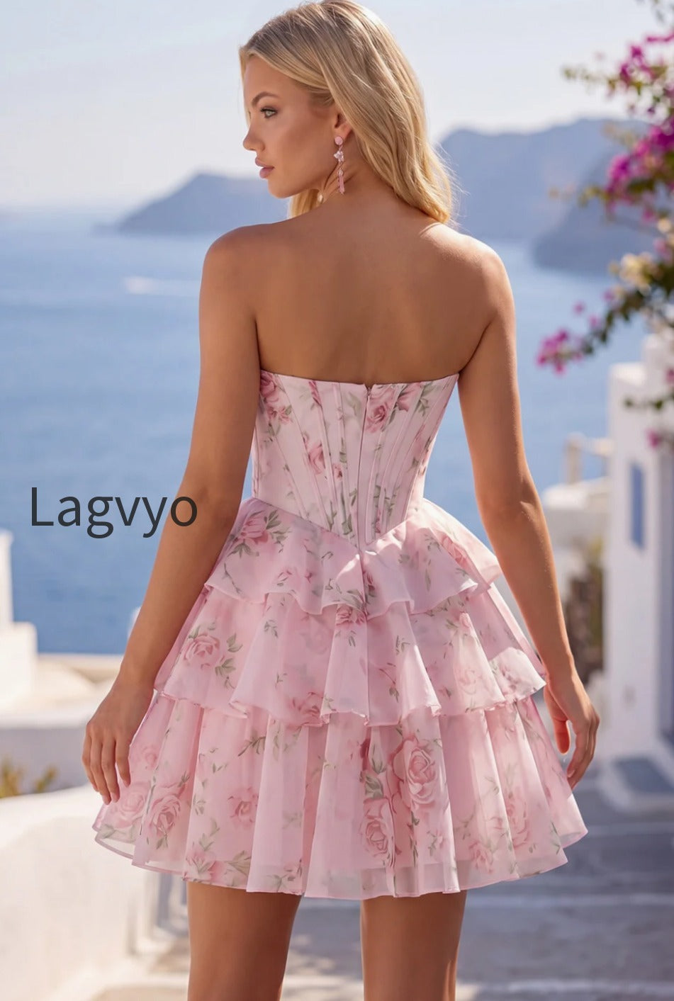 yellow-a-line-floral-corset-short-fringed-strapless-homecoming-dress-with-ruffles