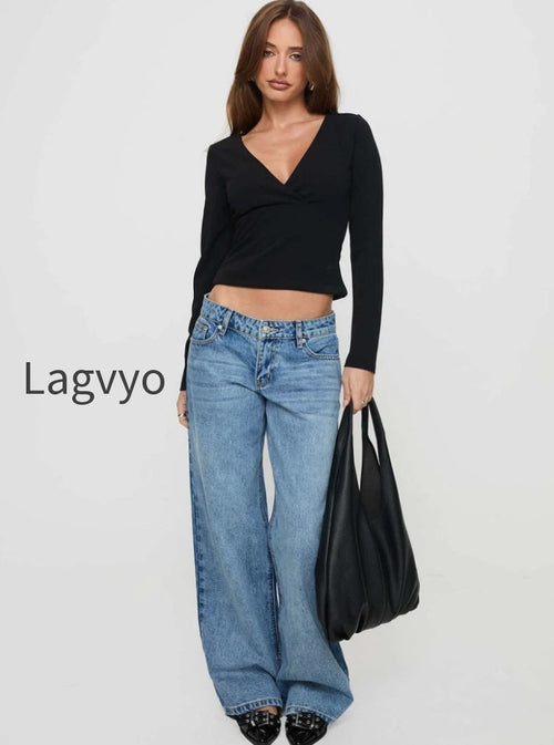 aeva-long-sleeve-plunge-top-black