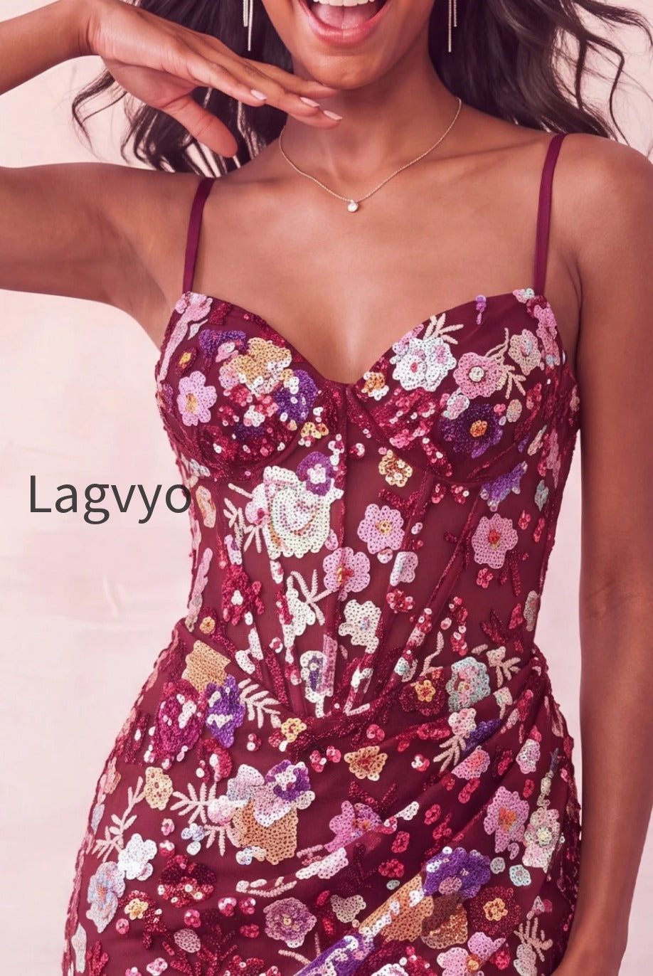 sparkly-floral-pink-sequin-corset-tight-short-homecoming-dress