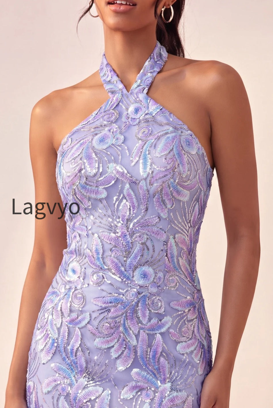 sparkly-pink-floral-halter-sequin-tight-short-homecoming-dress
