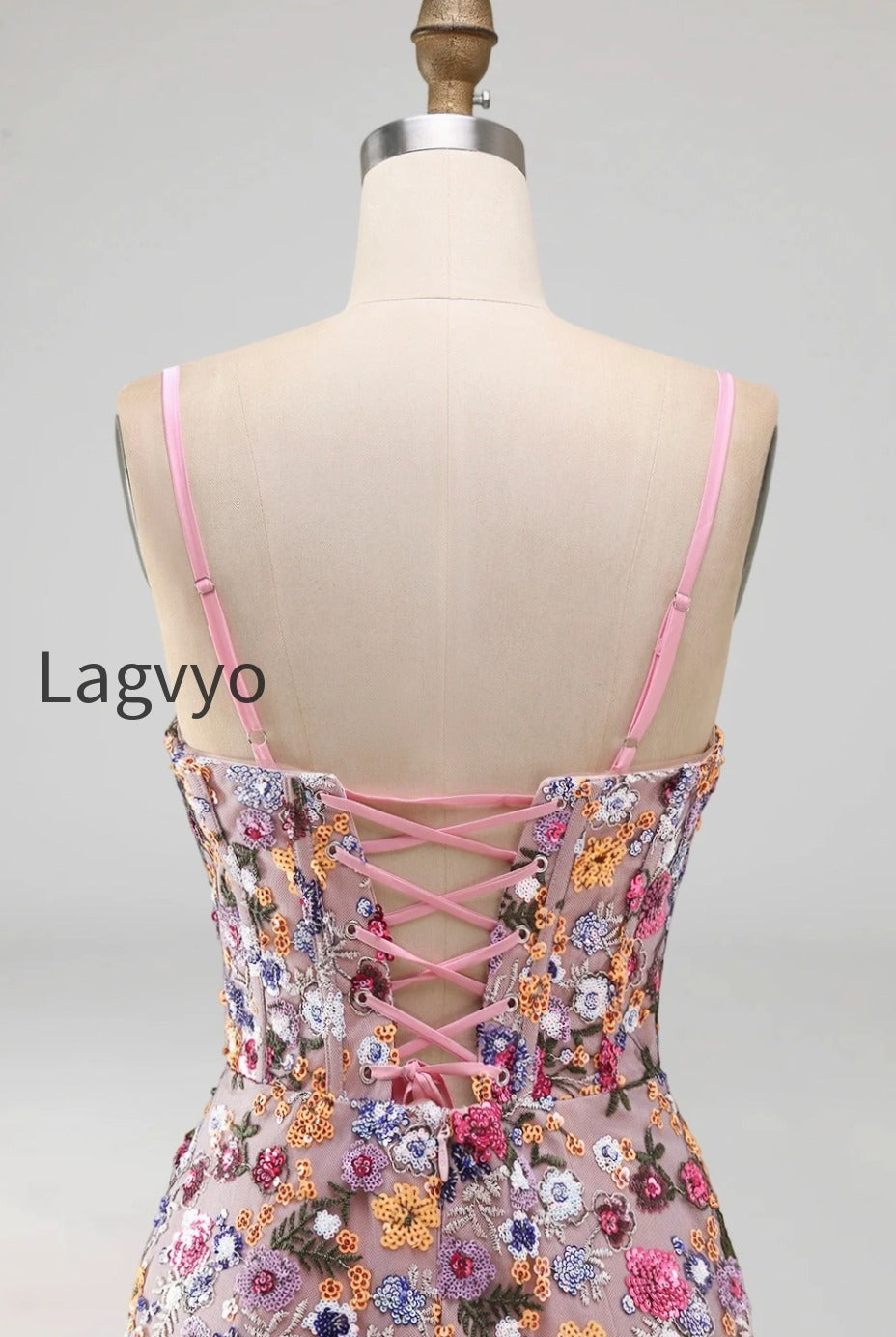 sparkly-floral-pink-sequin-corset-tight-short-homecoming-dress
