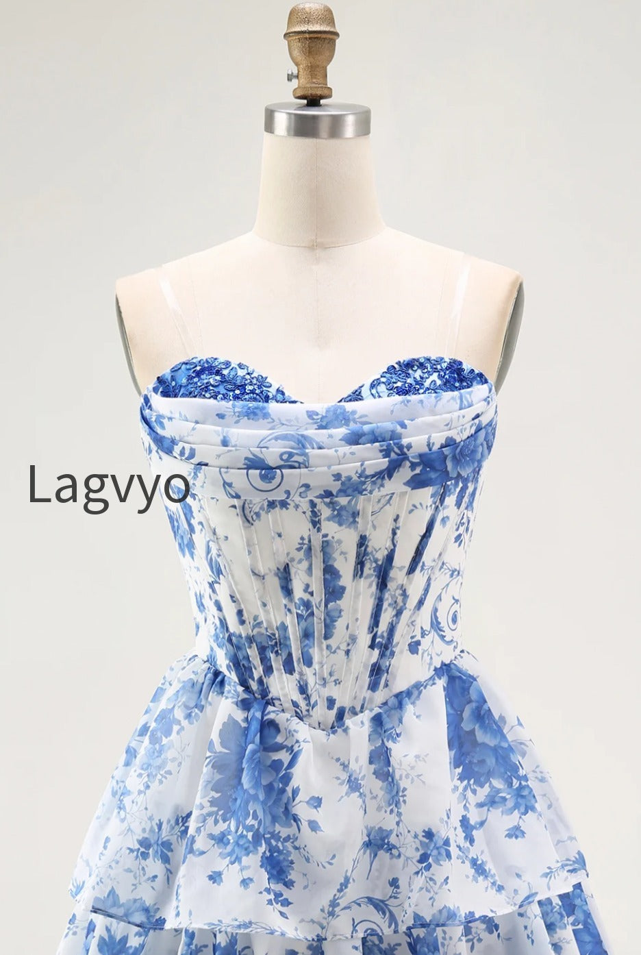 white-blue-floral-a-line-corset-short-homecoming-dress-with-ruffles