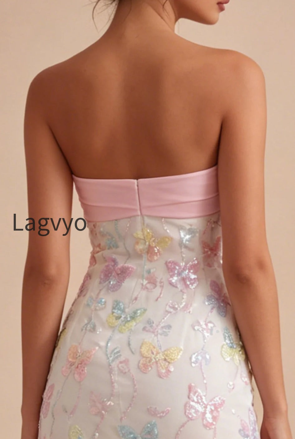 sparkly-pink-and-white-floral-tight-short-strapless-beaded-graduation-dress