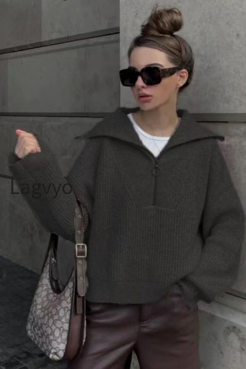 vintage-notched-v-neck-knit-top