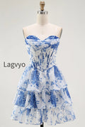 white-blue-floral-a-line-corset-short-homecoming-dress-with-ruffles