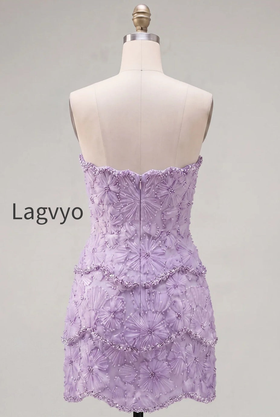sparkly-pink-floral-tight-short-strapless-homecoming-dress-with-pearls