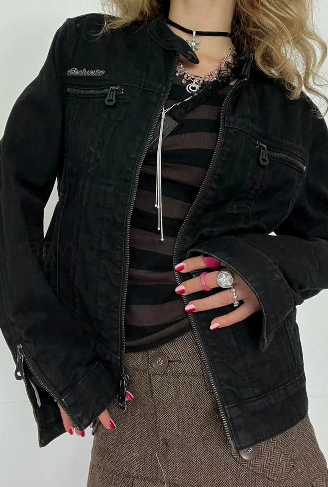 db-double-zipper-denim-cargo-jacket