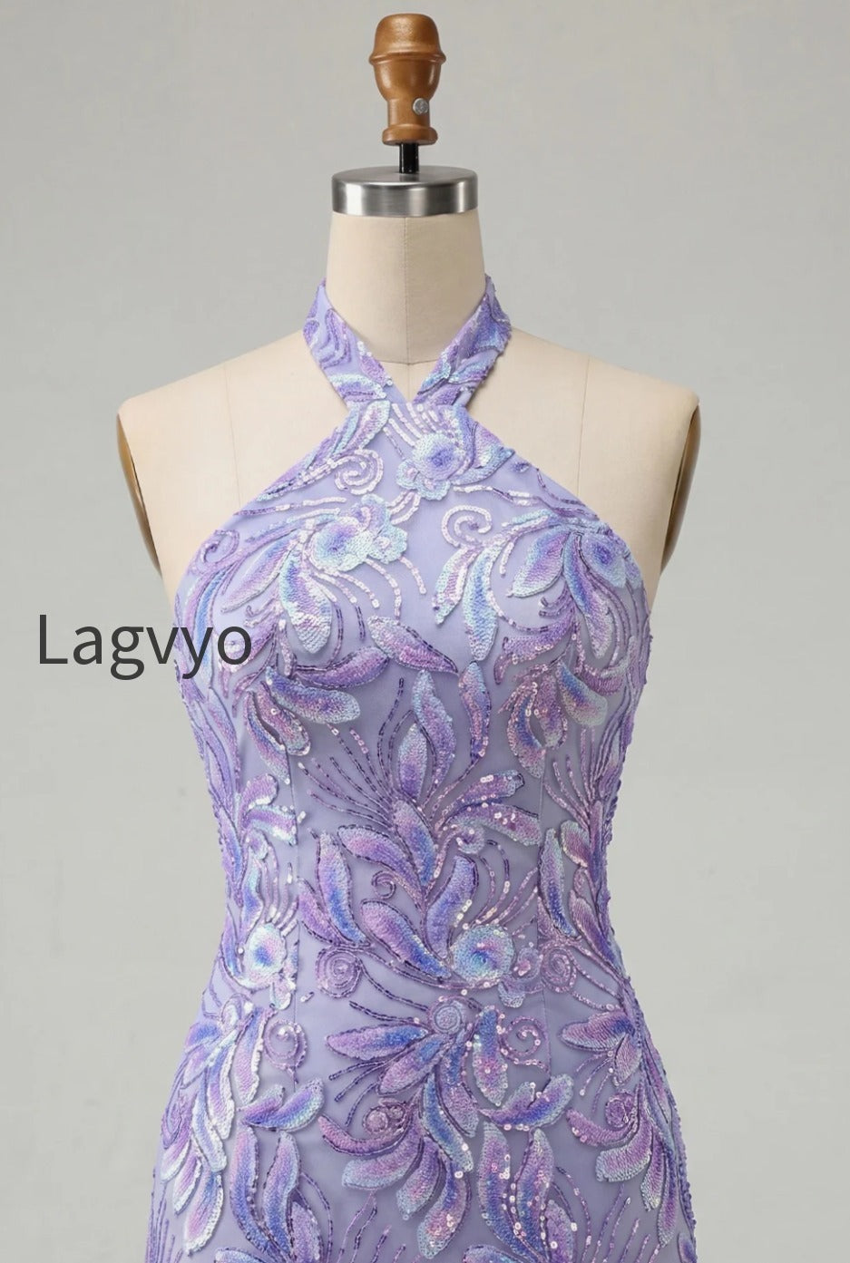 sparkly-pink-floral-halter-sequin-tight-short-homecoming-dress