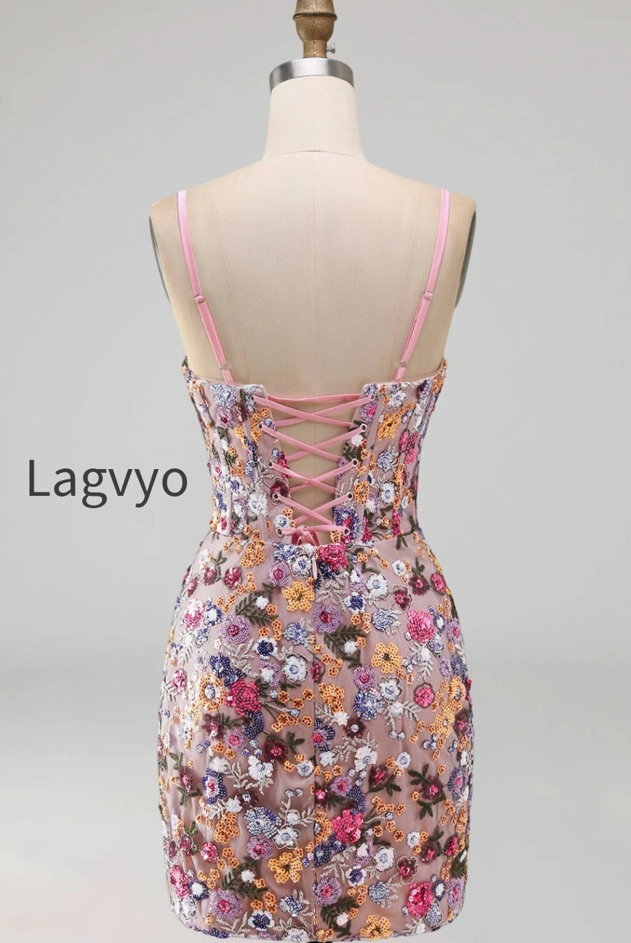 sparkly-floral-pink-sequin-corset-tight-short-homecoming-dress