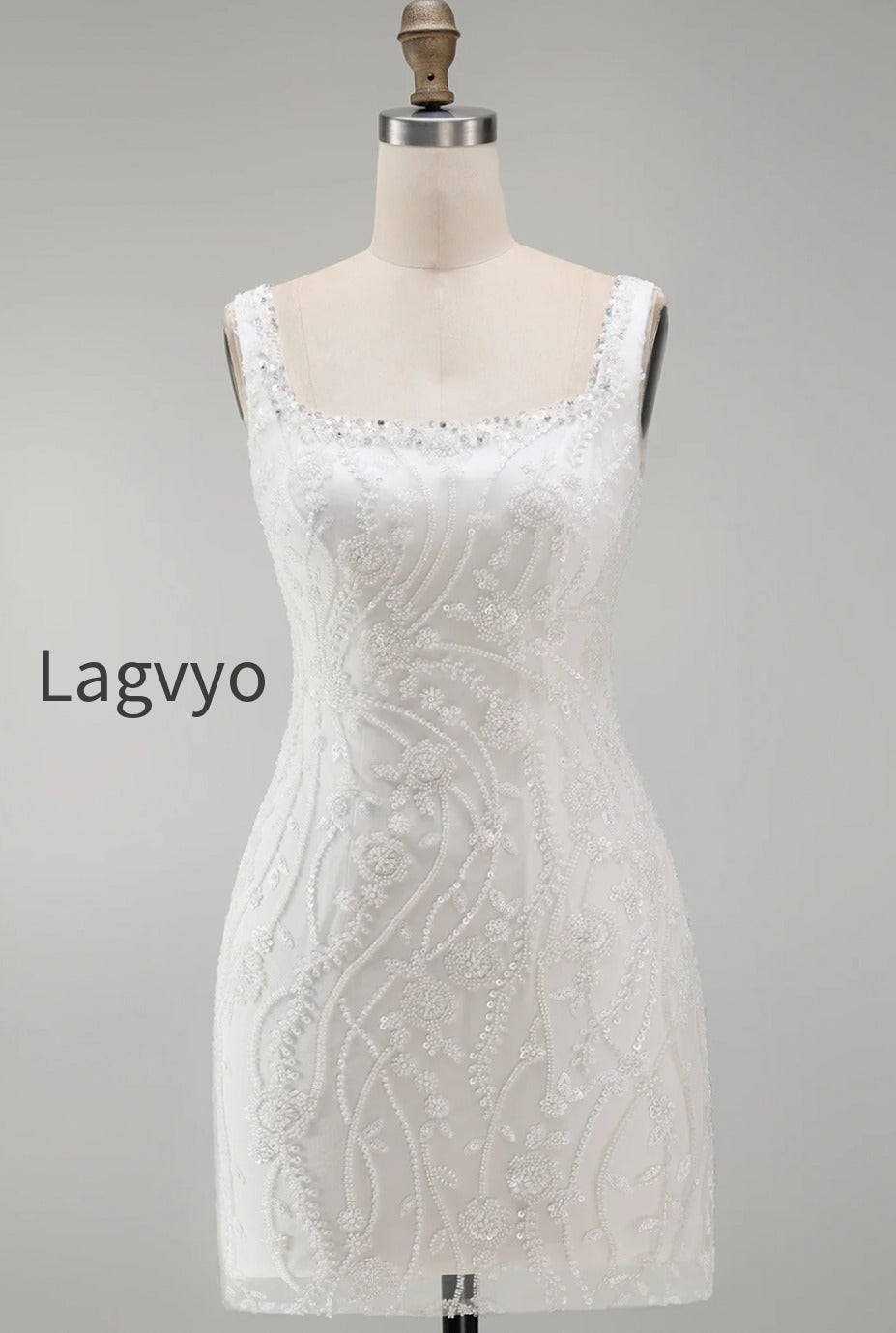 sparkly-white-beaded-thick-straps-floral-tight-short-cocktail-dress