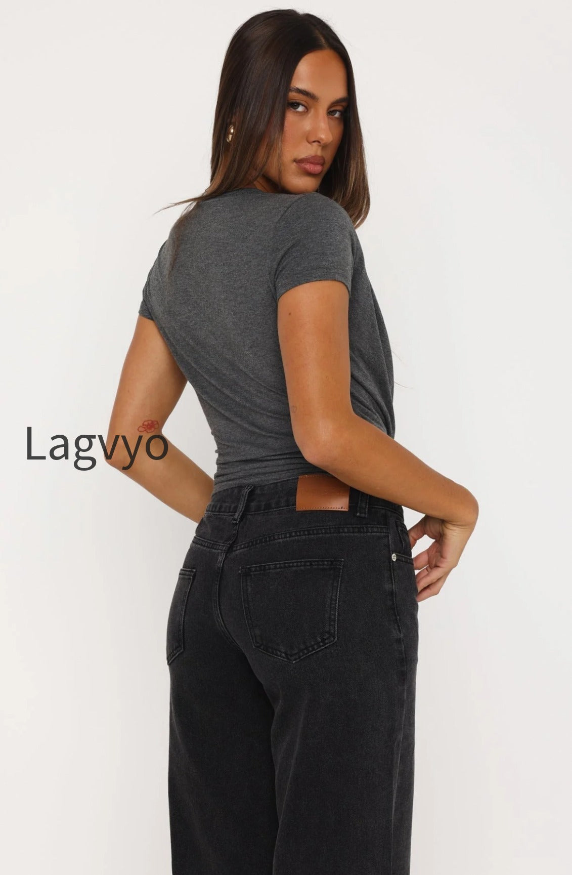 almost-told-you-short-sleeve-cowl-neck-top-charcoal-marle-37964585