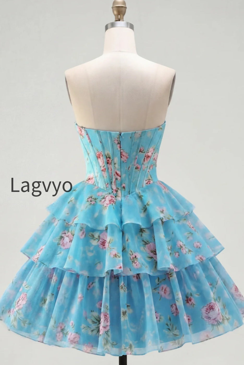 yellow-a-line-floral-corset-short-fringed-strapless-homecoming-dress-with-ruffles