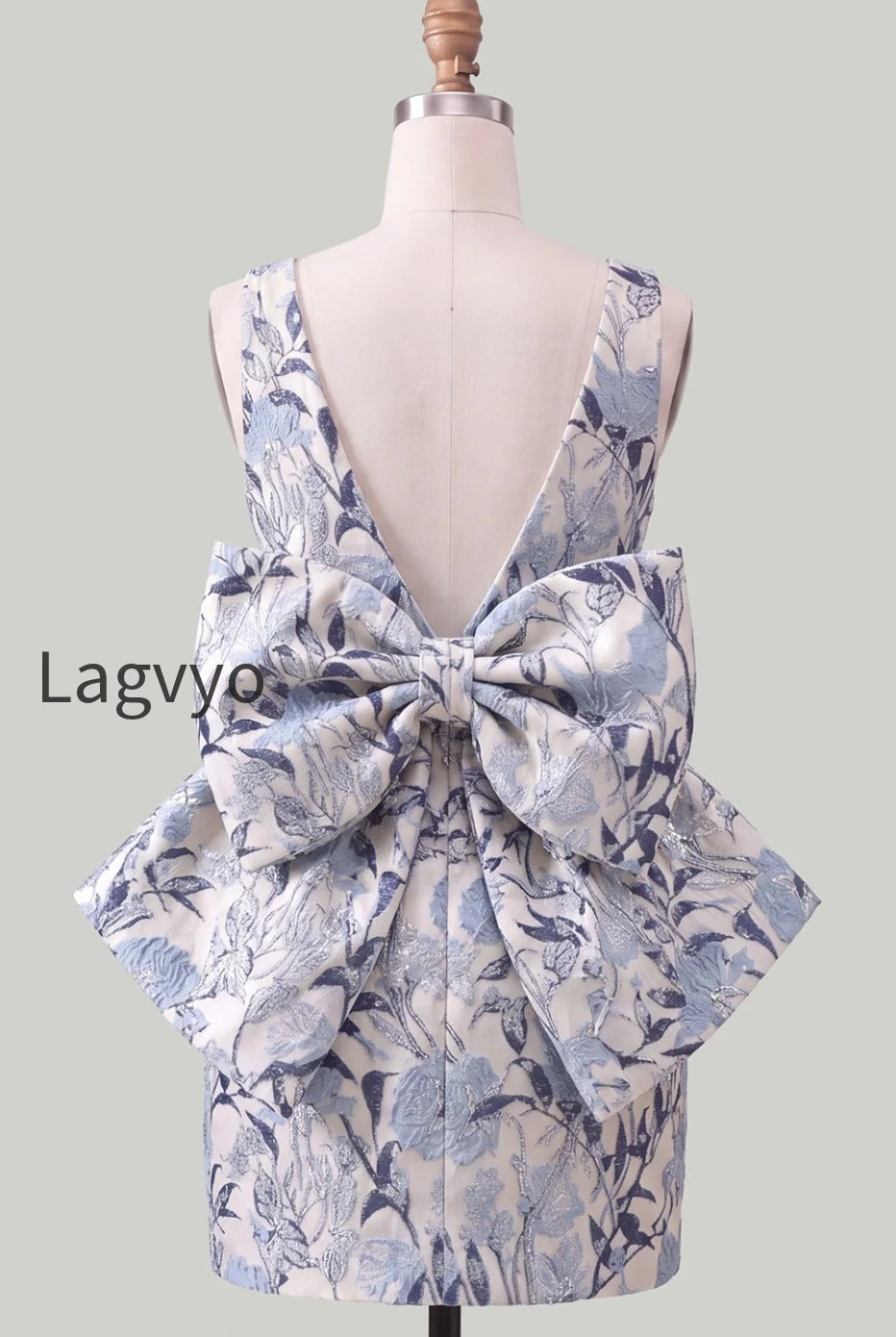 floral-pink-green-tight-boat-neck-short-homecoming-dress-with-bow