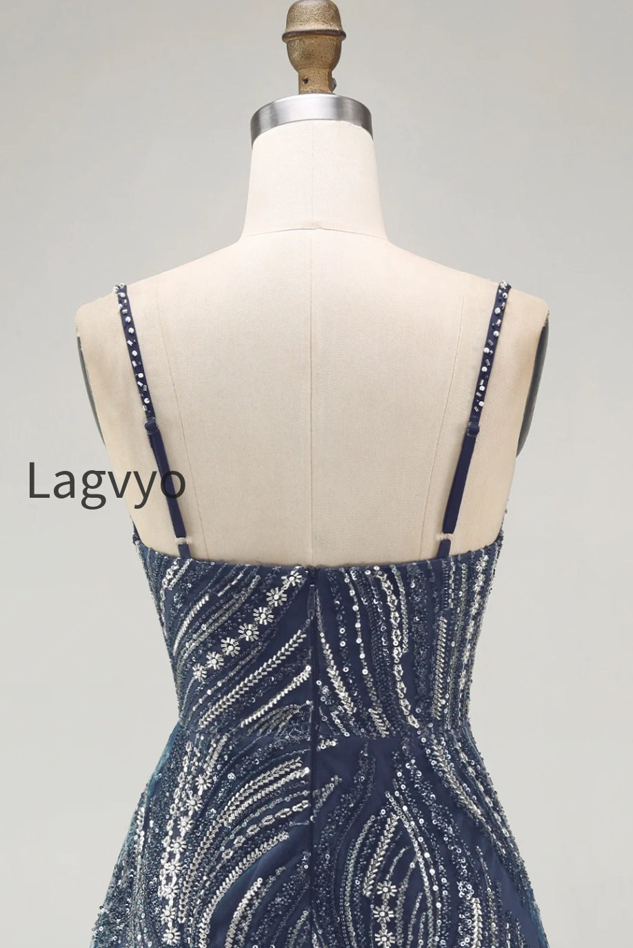 beaded-thick-straps-sparkly-navy-short-cocktail-dress