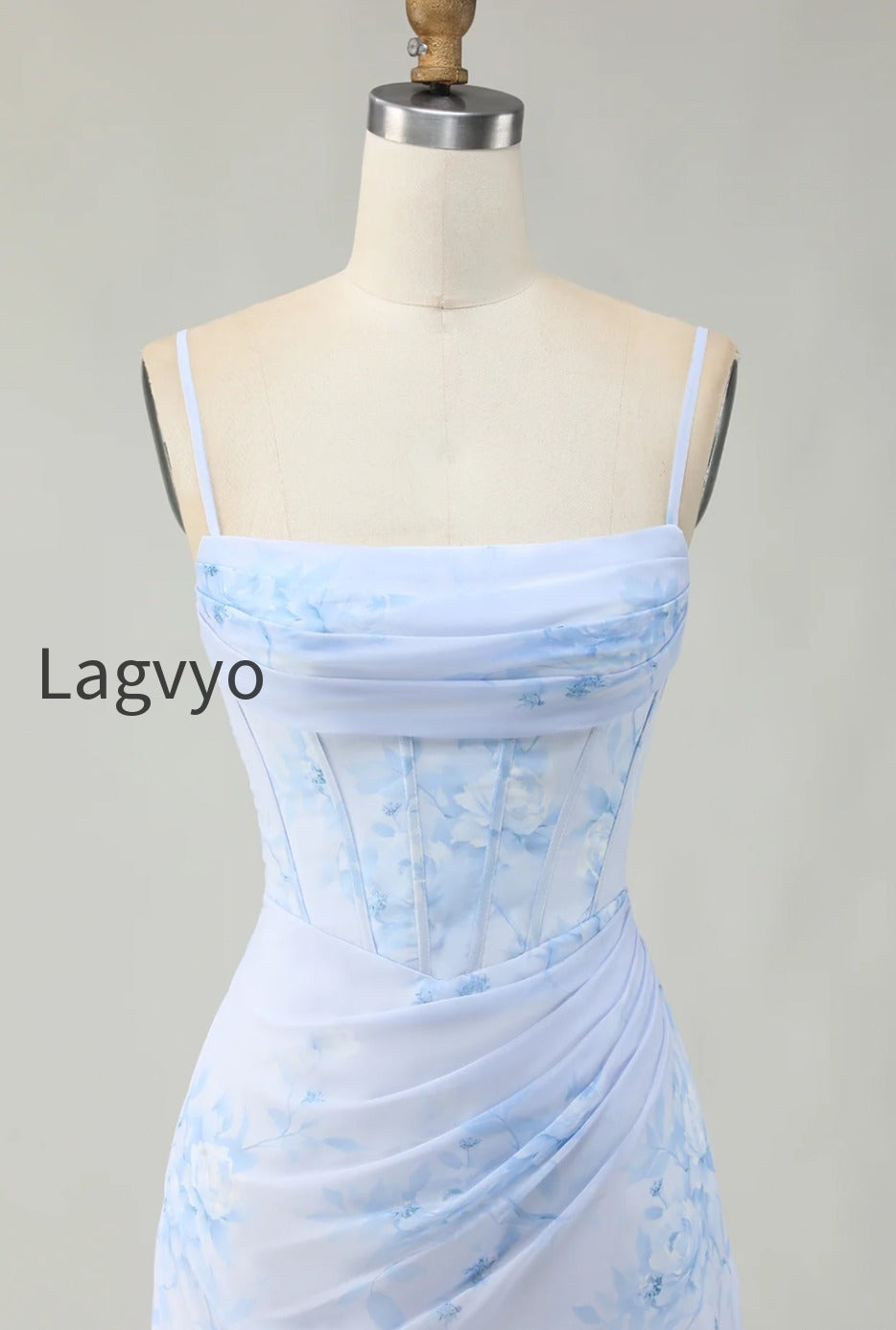 light-blue-floral-tight-ruched-short-corset-homecoming-dress