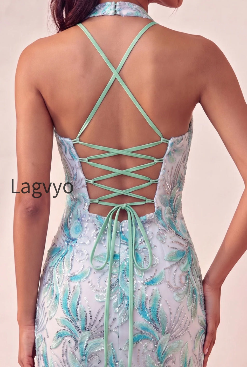 sparkly-pink-floral-halter-sequin-tight-short-homecoming-dress