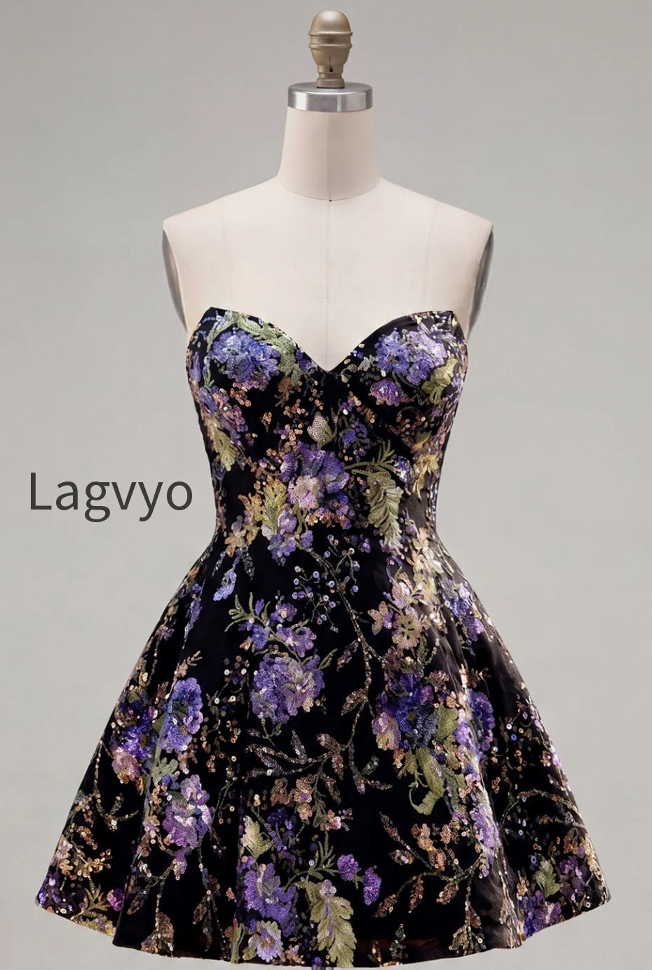 sparkly-pink-floral-beaded-a-line-short-strapless-homecoming-dress