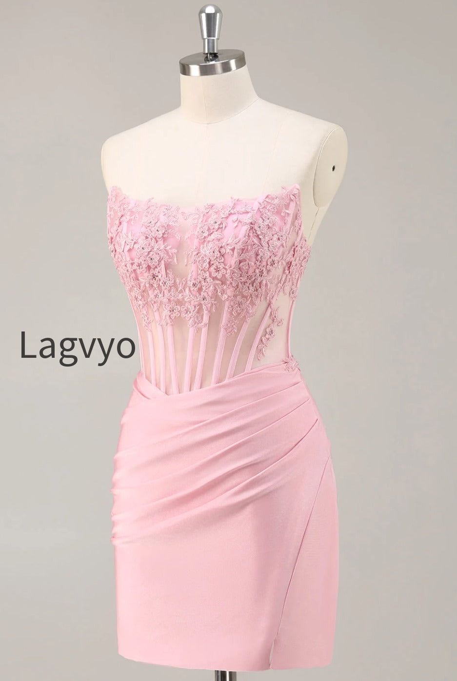 pink-strapless-bodycon-corset-short-homecoming-dress-with-lace