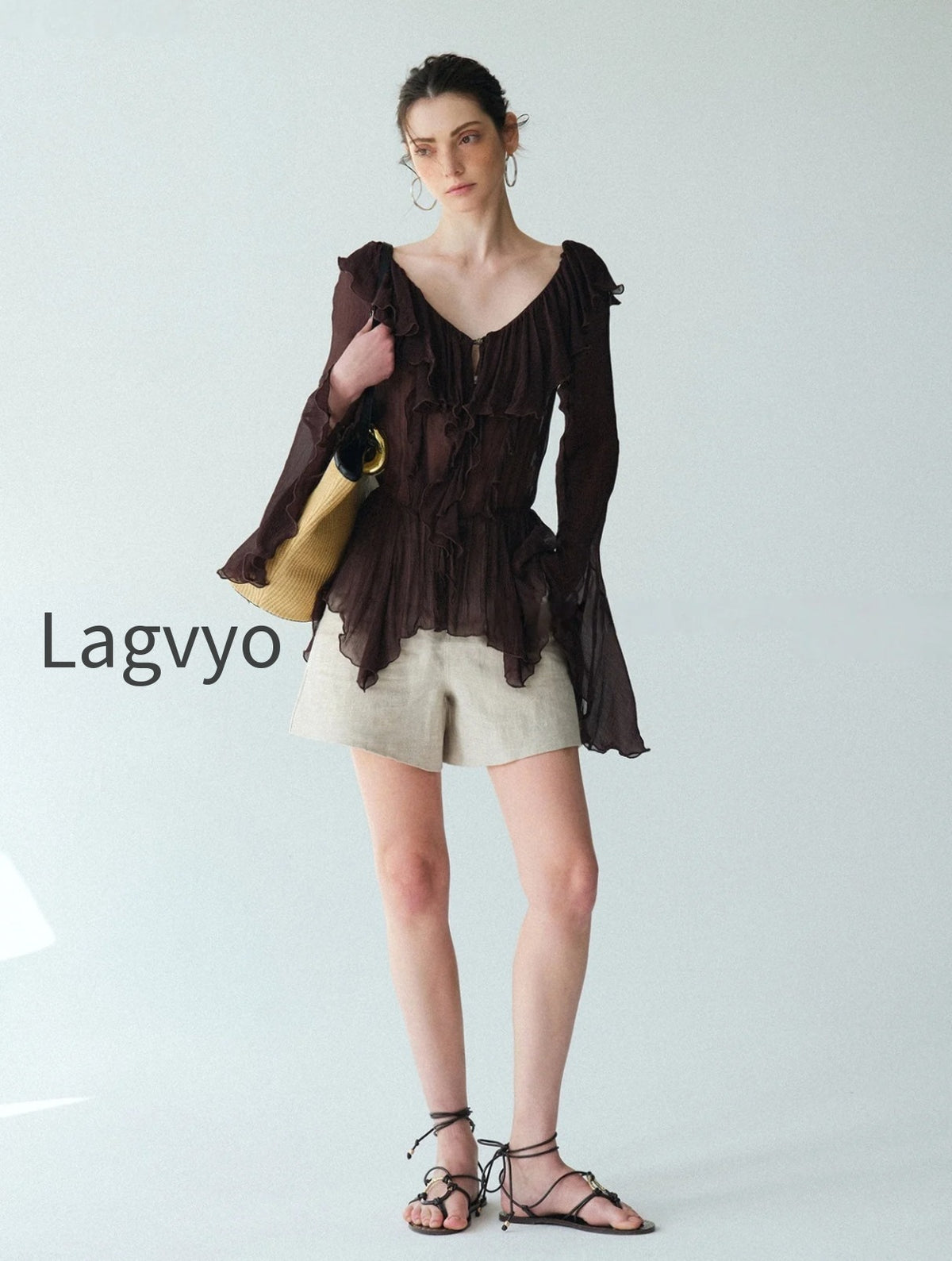 luxury-cupro-blend-ruffle-v-neck-blouse-draped-bell-sleeve-romantic-top