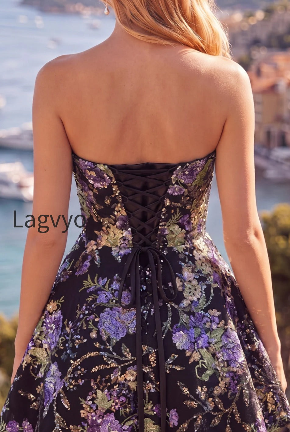 sparkly-pink-floral-beaded-a-line-short-strapless-homecoming-dress