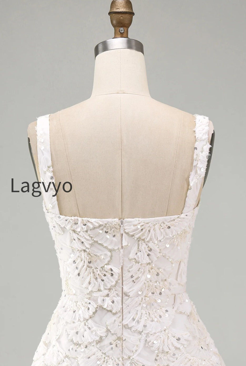 ivory-sparkly-sequin-floral-tight-short-a-line-homecoming-dress
