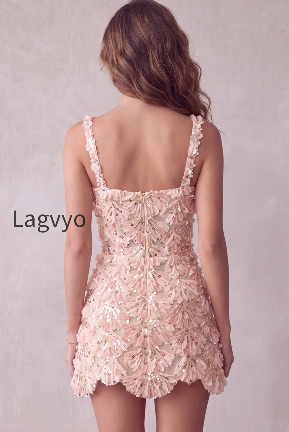 ivory-sparkly-sequin-floral-tight-short-a-line-homecoming-dress