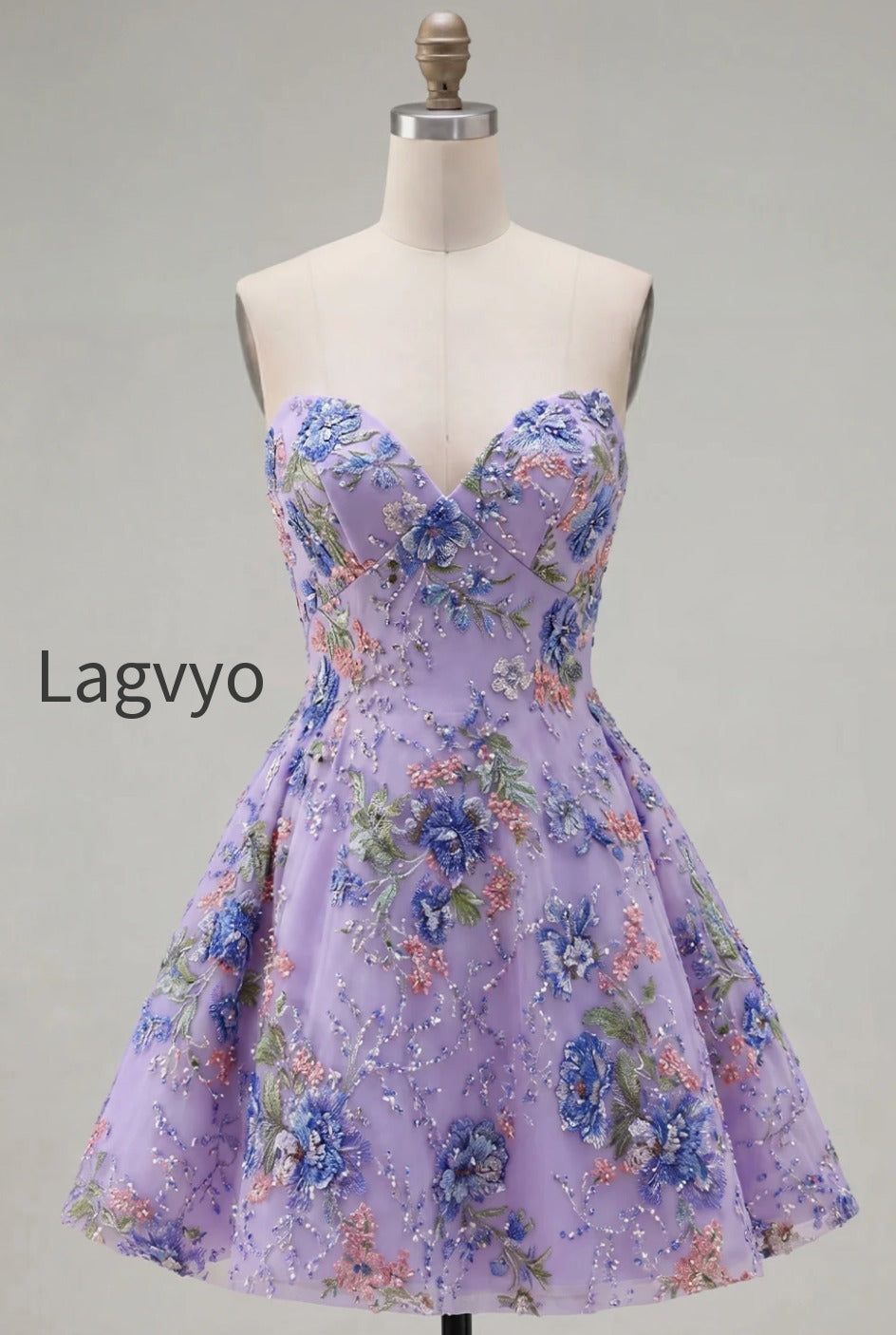 sparkly-pink-floral-beaded-a-line-short-strapless-homecoming-dress